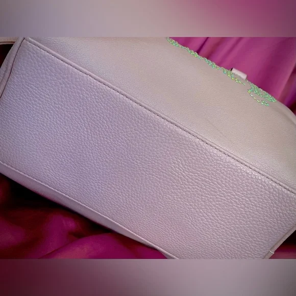 Juicy Couture ‘Be Classic’ Dusty Blush Rhinestone Satchel Crossbody Bag & Charm - Picture 11 of 14